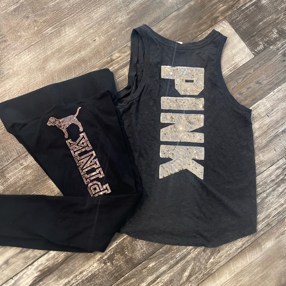 Victoria secret bling legging & tank set - size large